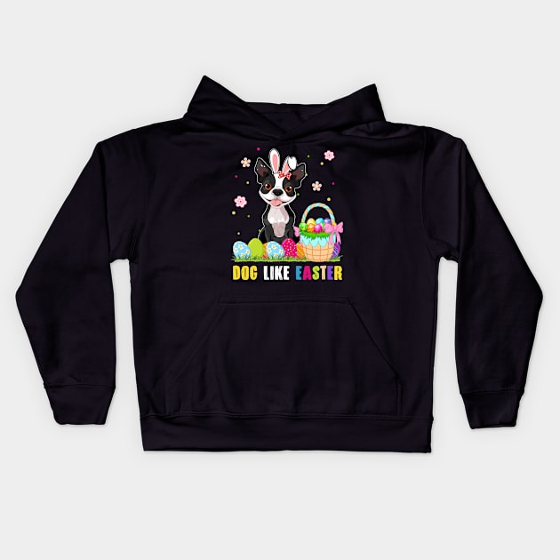 Dog Like Easter Funny Kids Hoodie by Manonee